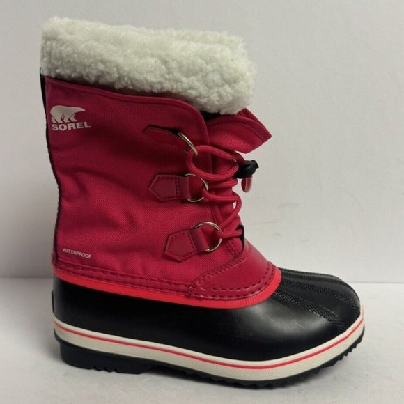 Sorel Yoot Pac Nylon Waterproof Boot Rose Size 4 M Big Kid